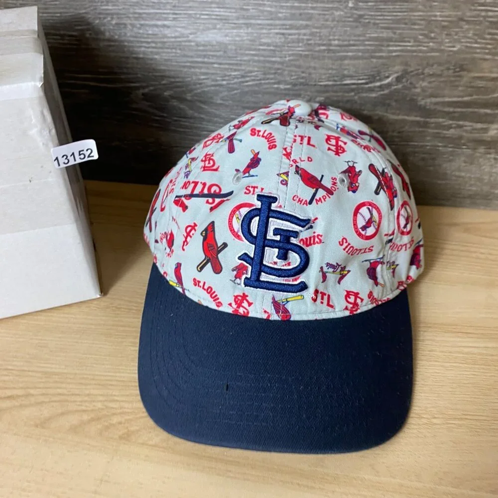 St Louis Cardinals Hat Cap Youth Strap Back Gray‎ Blue Baseball All Over Print